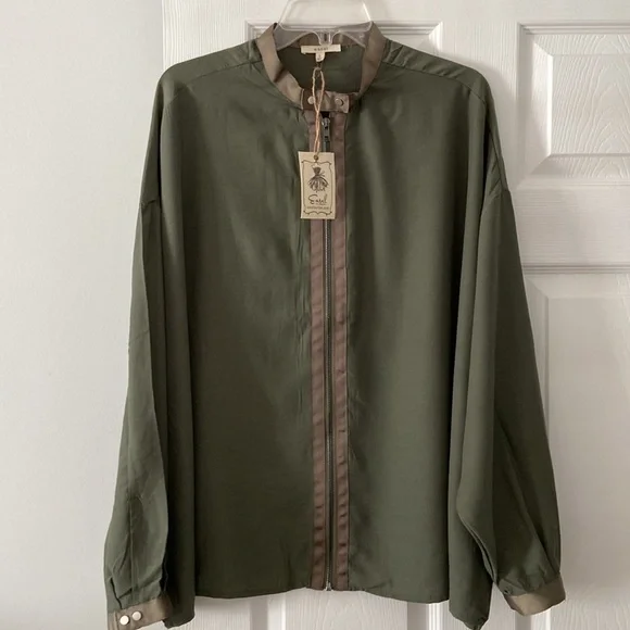 Easel shirt / jacket olive green color very beautiful size L - Picture 4 of 8
